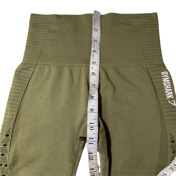 Gymshark Energy Seamless High Waisted Cropped Leggings Olive Size XS? - Picture 6 of 7